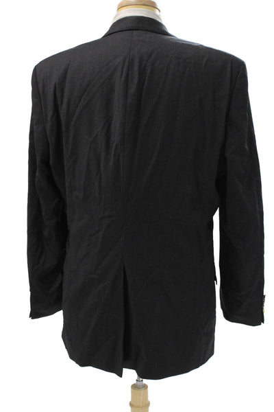 Boss Hugo Boss Mens Blazer Gray 100% Wool Solid Size 46