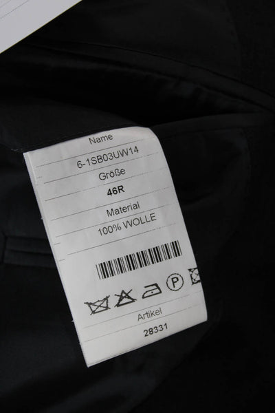Boss Hugo Boss Mens Blazer Gray 100% Wool Solid Size 46