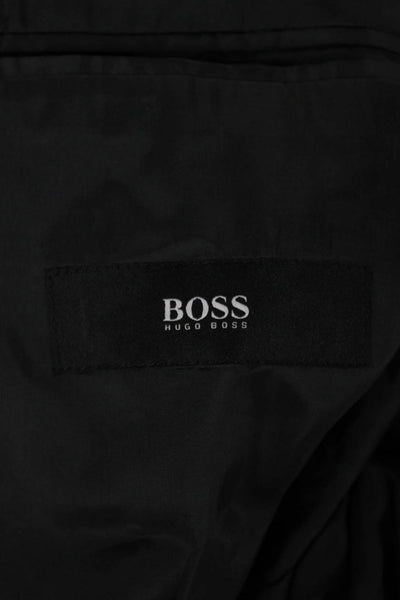 Boss Hugo Boss Mens Blazer Gray 100% Wool Solid Size 46