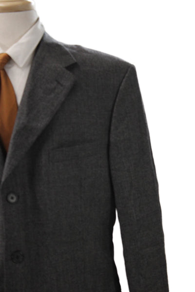 Gianfranco Ferre Mens Gray Wool Blazer Size 58