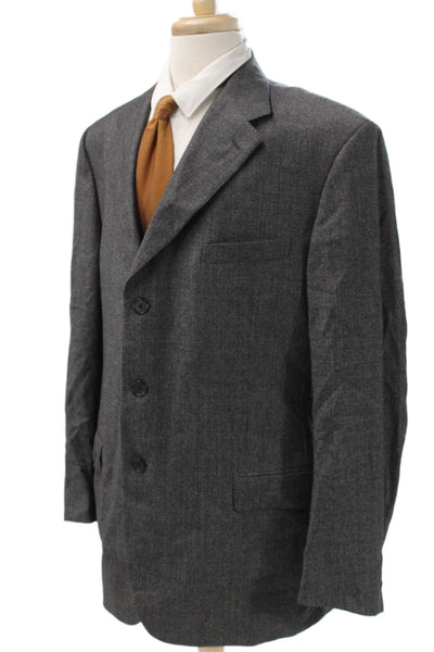 Gianfranco Ferre Mens Gray Wool Blazer Size 58