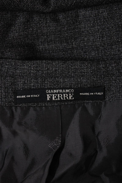 Gianfranco Ferre Mens Gray Wool Blazer Size 58