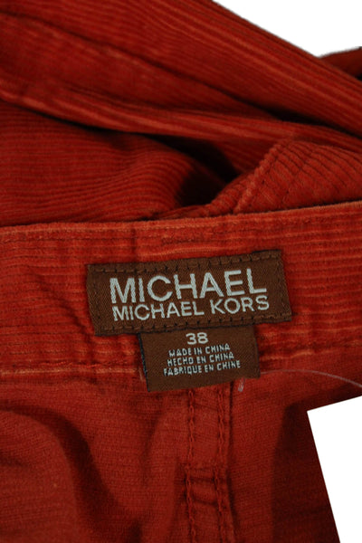 Michael Michael Kors Mens Chino Pants Orange Cotton Size 38