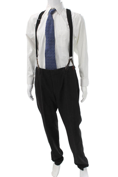 Polo Ralph Lauren Mens Gray Herringbone Wool Dress Pants Size 40