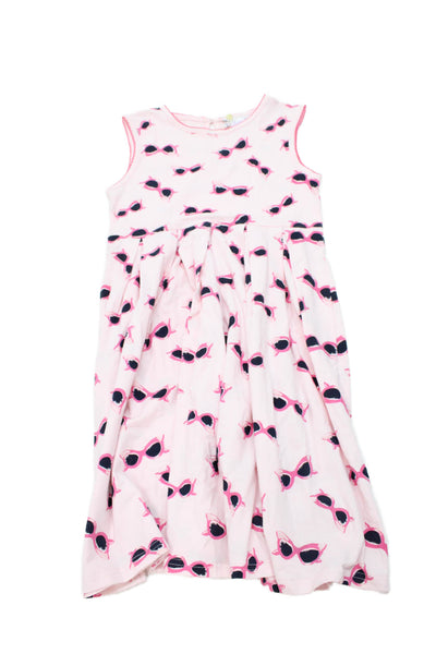 Rachel Riley Childrens Girls Sunglasses Print A Line Dress Pink Cotton Size 10