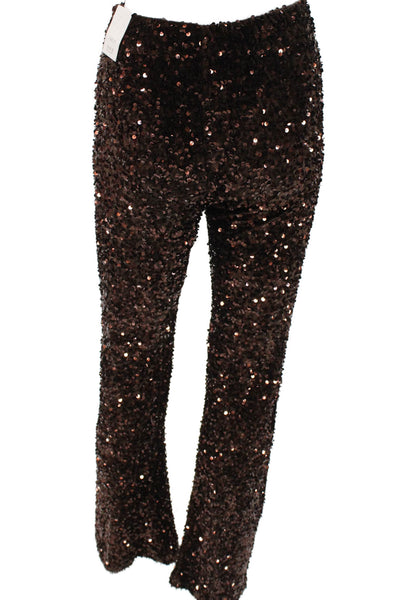 Zara Womens Dress Pants Brown Polyester Pull On Size XS