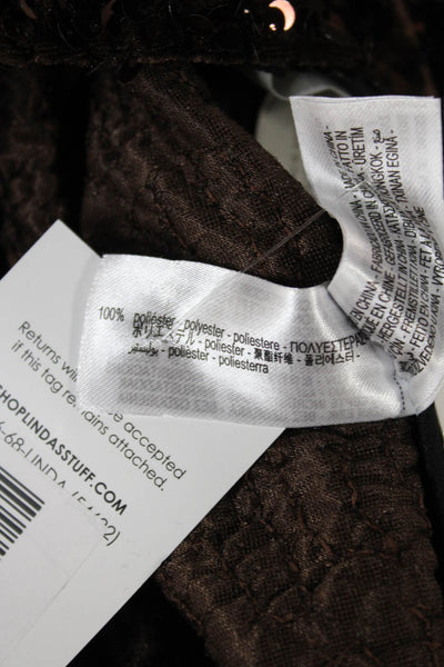 Zara Womens Dress Pants Brown Polyester Pull On Size XS