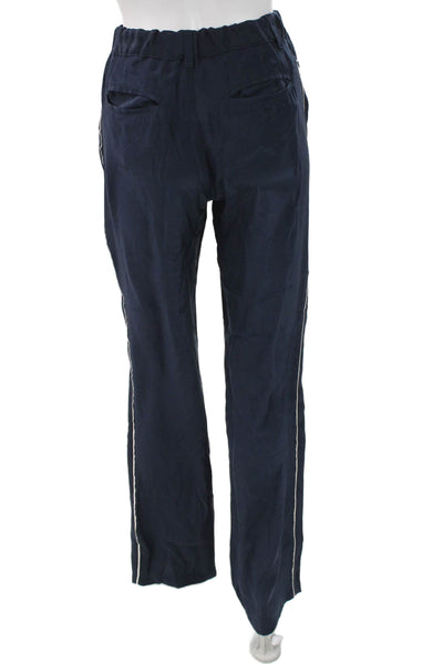 Piamita Womens Dress Pants Silk Blue Pull On Solid Size S