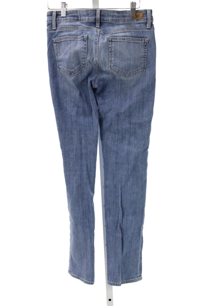 Paige Womens Tapered Jeans Blue Mid Rise Denim Size 26