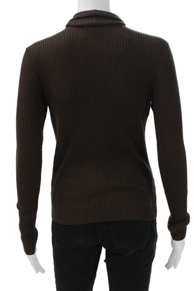 525 Womens Brown Rayon Blend Turtleneck Pullover Sweater Long Sleeve Size XS