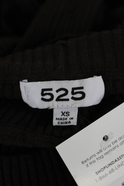 525 Womens Brown Rayon Blend Turtleneck Pullover Sweater Long Sleeve Size XS