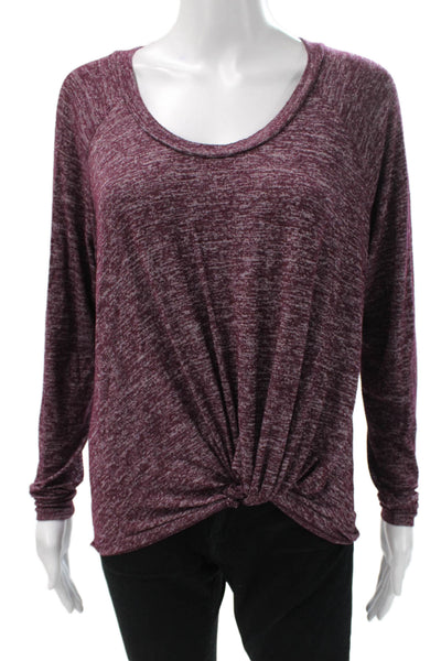 Ugg Womens Purple Scoop Neck Long Sleeve T-Shirt Rayon Blend Size S