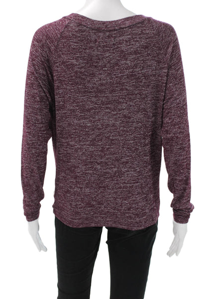 Ugg Womens Purple Scoop Neck Long Sleeve T-Shirt Rayon Blend Size S