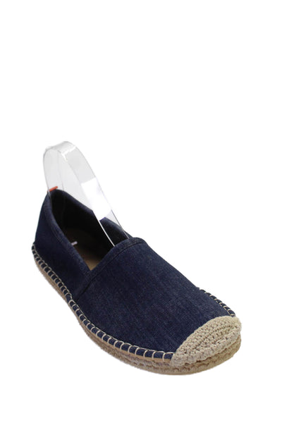 Sea Star Womens Denim Slide On Espadrille Flats Blue Size 10