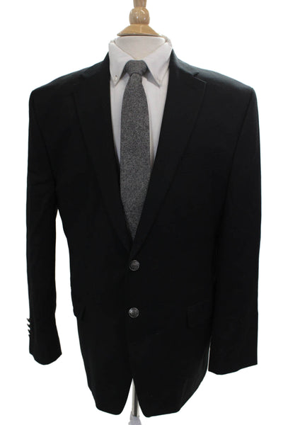 Michael Michael Kors Mens Blazer Black Button Size 46