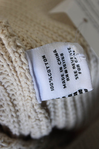 525 Womens Collared Pullover Sweater Beige Cotton Long Sleeve Size XS