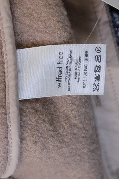 Wilfred Free Women Beige Wool Basic Jacket Button Long Sleeve Size 2XS