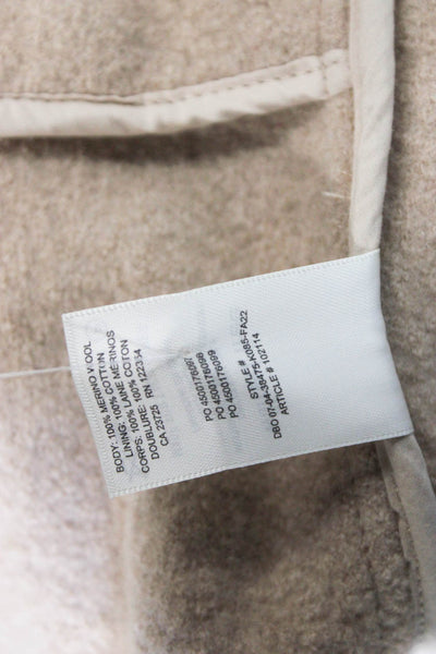Wilfred Free Women Beige Wool Basic Jacket Button Long Sleeve Size 2XS