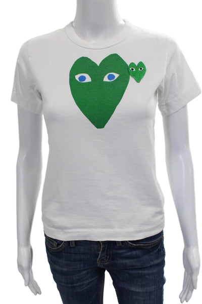 Play Comme Des Garcons Womens Basic T-Shirt White Short Sleeve Size S
