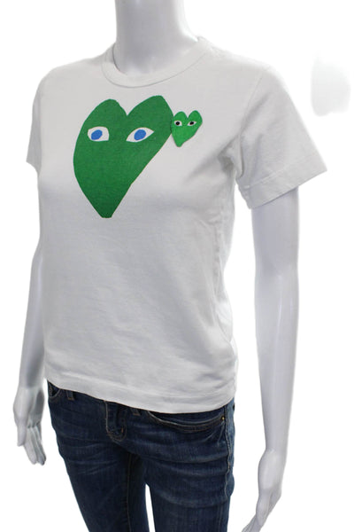 Play Comme Des Garcons Womens Basic T-Shirt White Short Sleeve Size S
