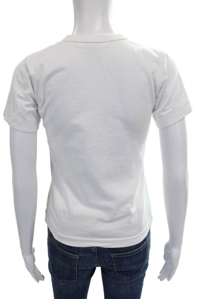 Play Comme Des Garcons Womens Basic T-Shirt White Short Sleeve Size S