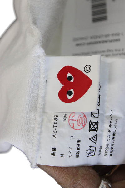 Play Comme Des Garcons Womens Basic T-Shirt White Short Sleeve Size S