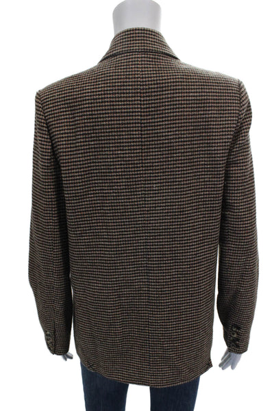 Central Park West Women Multicolor Plaid Polyester Blazer Long Sleeve Size S