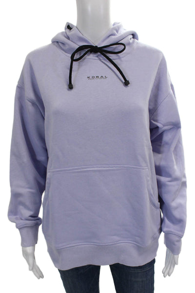 Koral Womens Purple Cotton Crew Neck Long Sleeve Pullover Size S