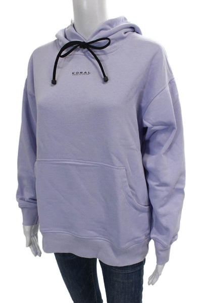 Koral Womens Purple Cotton Crew Neck Long Sleeve Pullover Size S