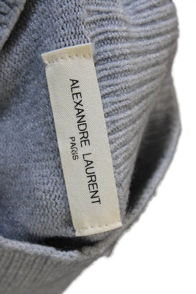 Alexandre Laurent Women Pullover Mock Neck Short Sleeve Gray Size One