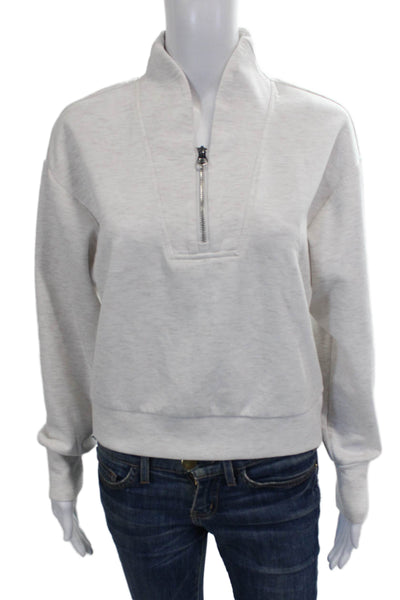 Yogalicious Womens Pullover Sweatshirt Gray Mock Neck Long Sleeve Size XS