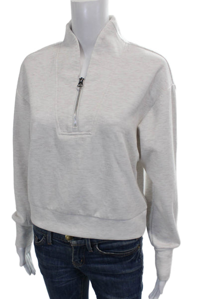 Yogalicious Womens Pullover Sweatshirt Gray Mock Neck Long Sleeve Size XS