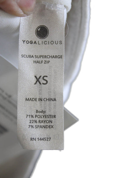 Yogalicious Womens Pullover Sweatshirt Gray Mock Neck Long Sleeve Size XS
