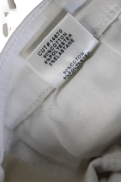 J Brand Women Cropped White Cotton High Rise Jeans Size 26