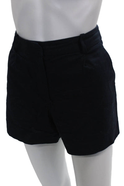Zara Women Hot Pants Blue Cotton Zip Solid Size XS