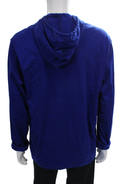 Polo Ralph Lauren Mens Long Sleeve Henley T-Shirt Blue Cotton Size M