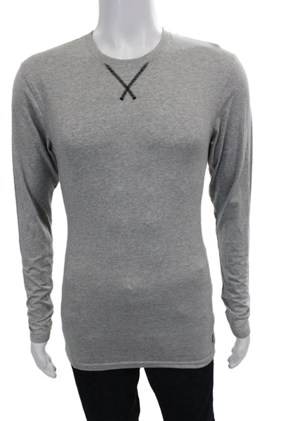 Polo Ralph Lauren Mens Gray Cotton Crew Neck Long Sleeve T-Shirt Size S