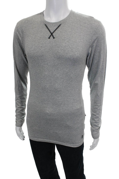 Polo Ralph Lauren Mens Gray Cotton Crew Neck Long Sleeve T-Shirt Size S