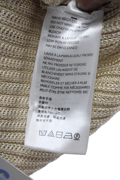 Free People Womens Beige V Neck Sleeveless Button Tank Size XS