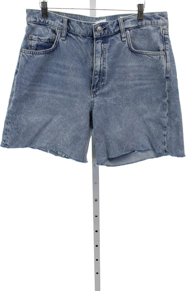 Rag & Bone Womens Cut-Off Shorts Blue Cotton Size 30