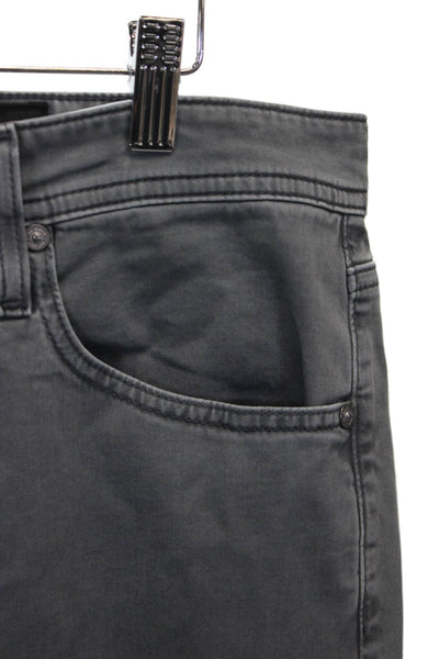 AG Adriano Goldschmied Mens Tapered Gray Jeans Cotton Blend Button Fly Size 34