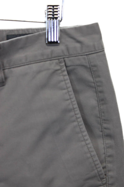 Bonobos Mens Chino Pants Gray Button Cotton Solid Spring Size 32