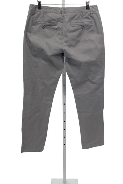 Bonobos Mens Chino Pants Gray Button Cotton Solid Spring Size 32