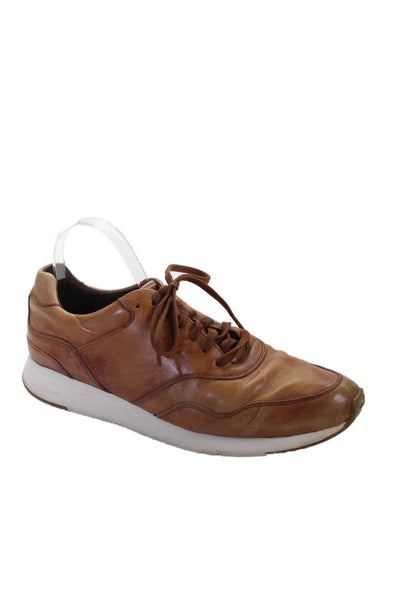 Cole Haan Grand.OS Mens Leather Low Top Sneakers Shoes Brown Size 10M