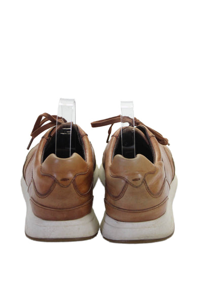 Cole Haan Grand.OS Mens Leather Low Top Sneakers Shoes Brown Size 10M