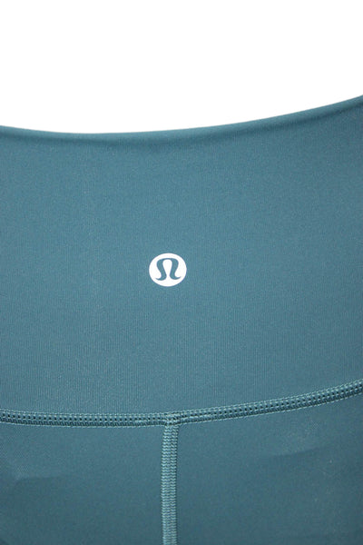 Lululemon Women Blue Ankle Leggings Polyester Blend Size M