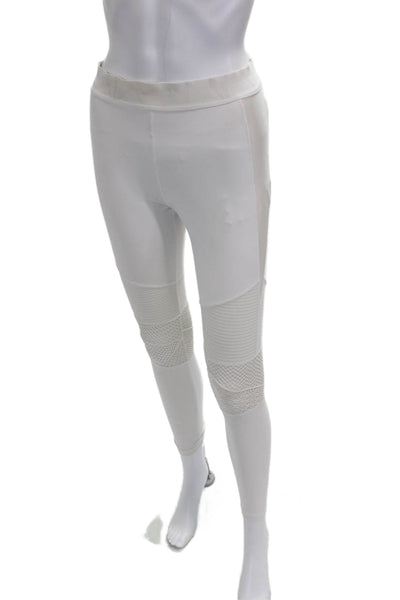 ALALA Womens Ankle Leggings White Polyester Size S