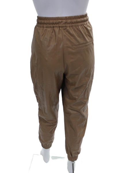 Zara Women Jogger Pants Brown Drawstring Polyester Size S
