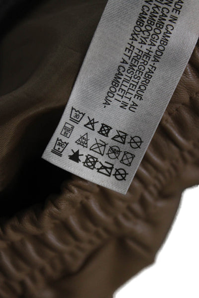 Zara Women Jogger Pants Brown Drawstring Polyester Size S