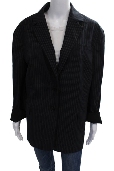 Modern Citizen Womens Basic Jacket Black Striped Long Sleeve Size L